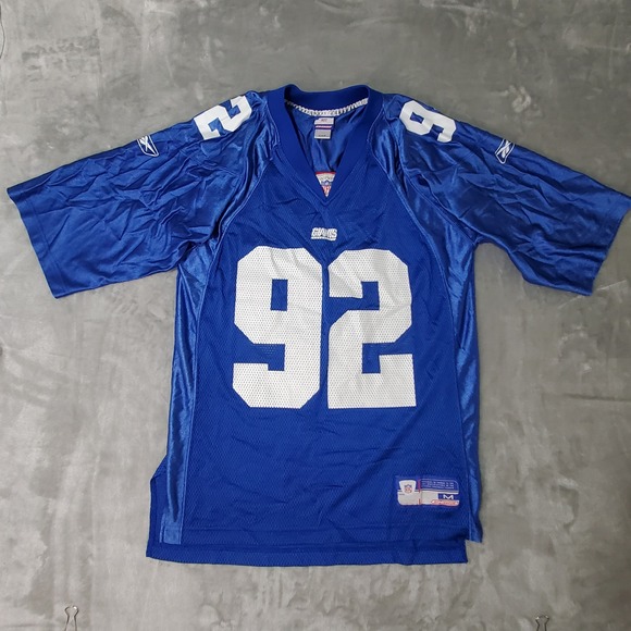 Reebok Other - Reebok Michael Strahan New York Giants Jersey 92 Mens Medium Blue NFL Equipment